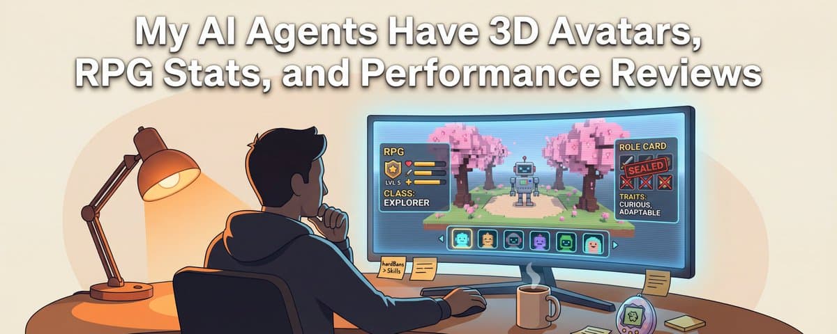 I Gave My AI Agents 3D Avatars and RPG Stats. Now Opening the Dashboard   Feels Like Raising a Tamag