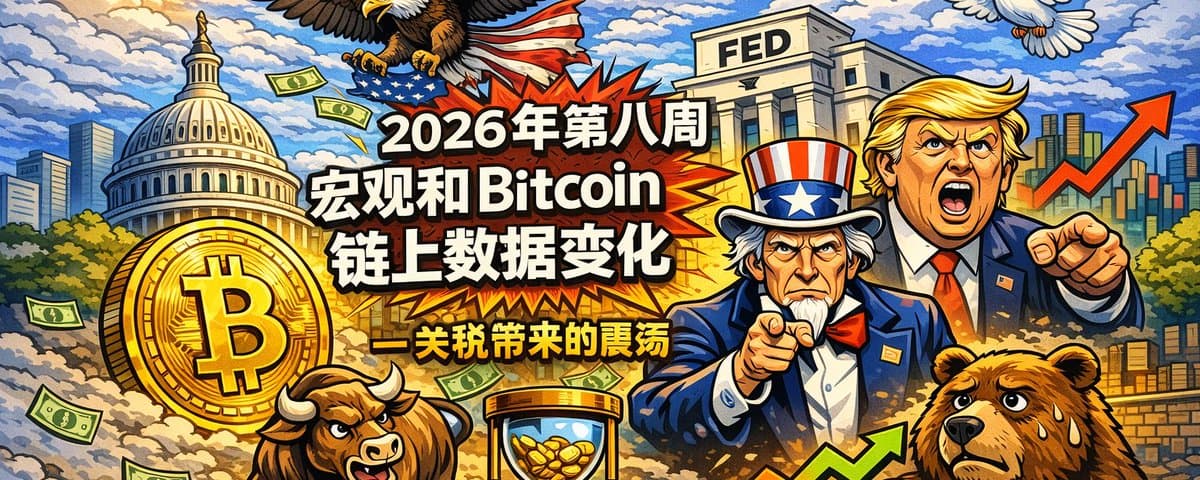 2026年第八周宏观和 Bitcoin 链上数据变化 — — 关税带来的震荡