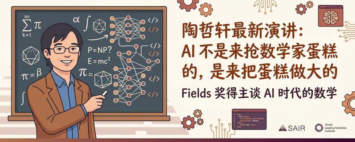 陶哲轩最新演讲：AI 不是来抢数学家蛋糕的，是来把蛋糕做大的