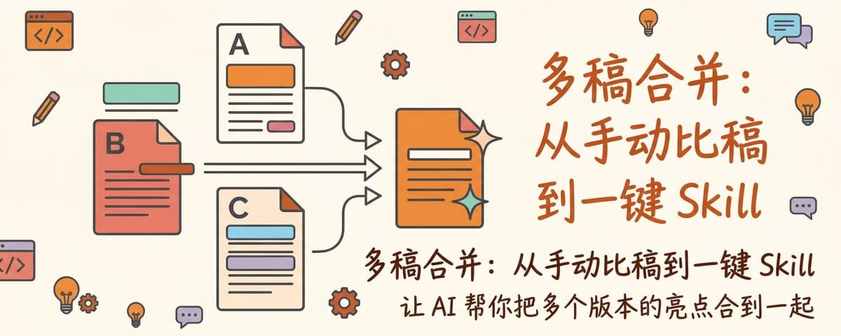 多稿合并：从手动比稿到一键 Skill
